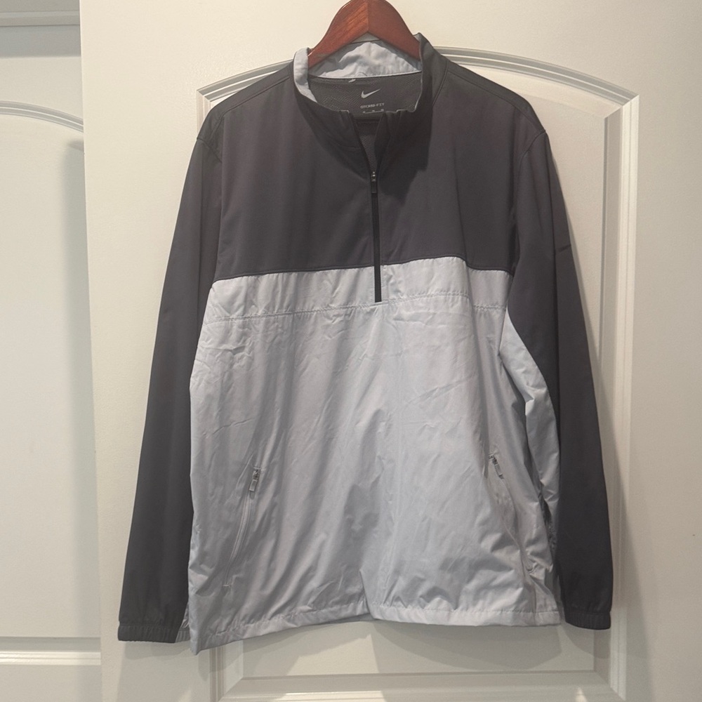 Nike Men’s Two-Tone Half-Zip Jacket - Dark Gray & Light Gray